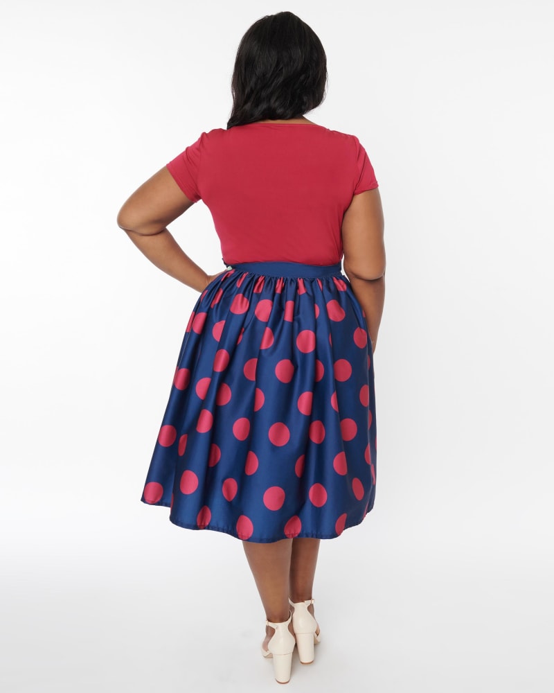 Unique vintage polka dot skirt deals